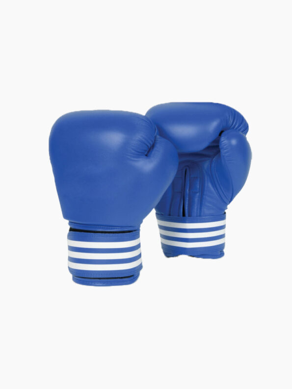 Realistic pairs of red boxing gloves