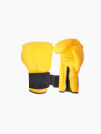 Realistic pairs of red boxing gloves